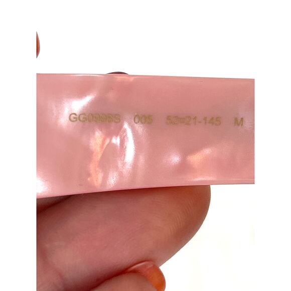 Gucci Women’s GG0998S 005 Black Pink Square Oversized Designer Sunglasses NWT - Picture 10 of 10